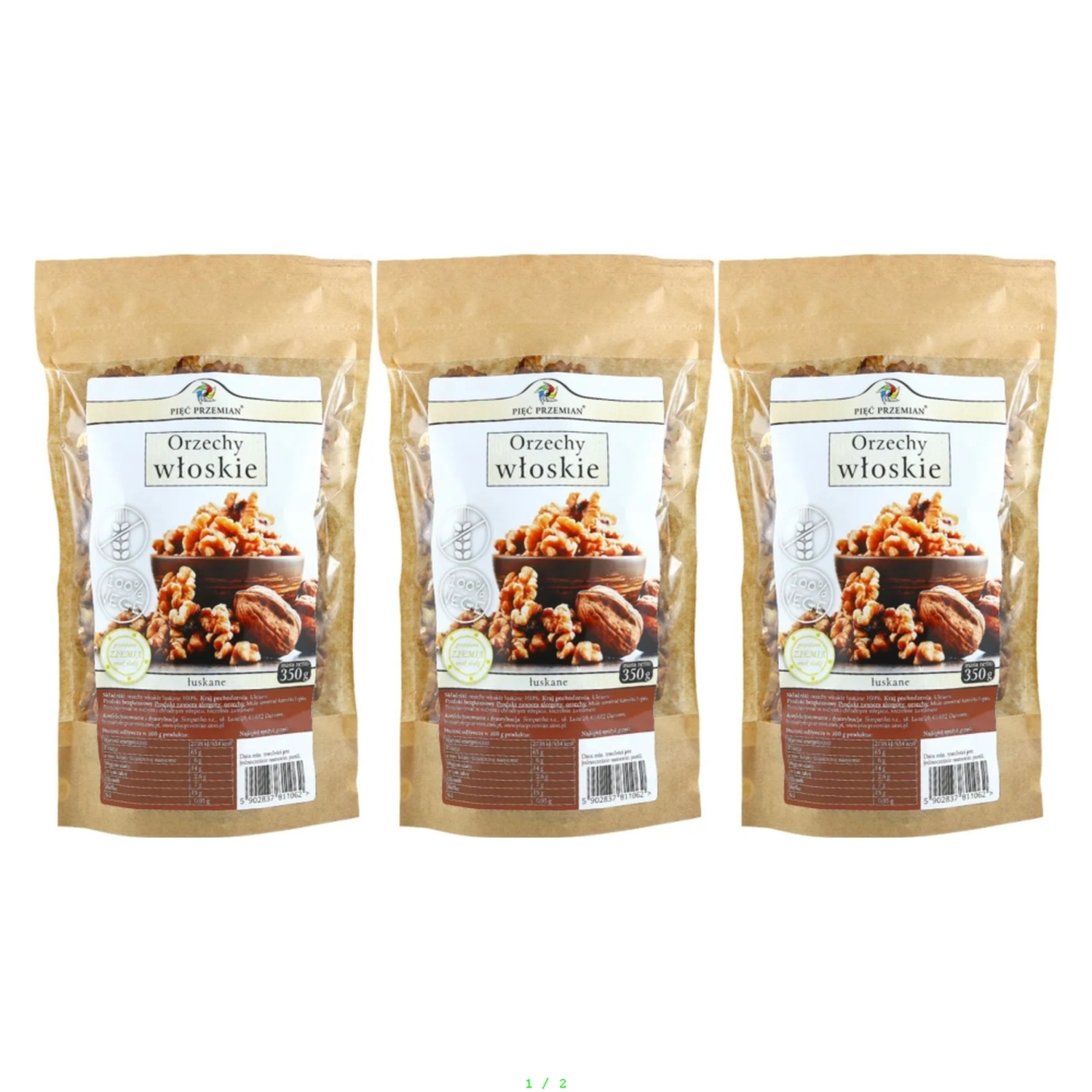 3 x Orzechy Włoskie 350 g Pięć Przemian
