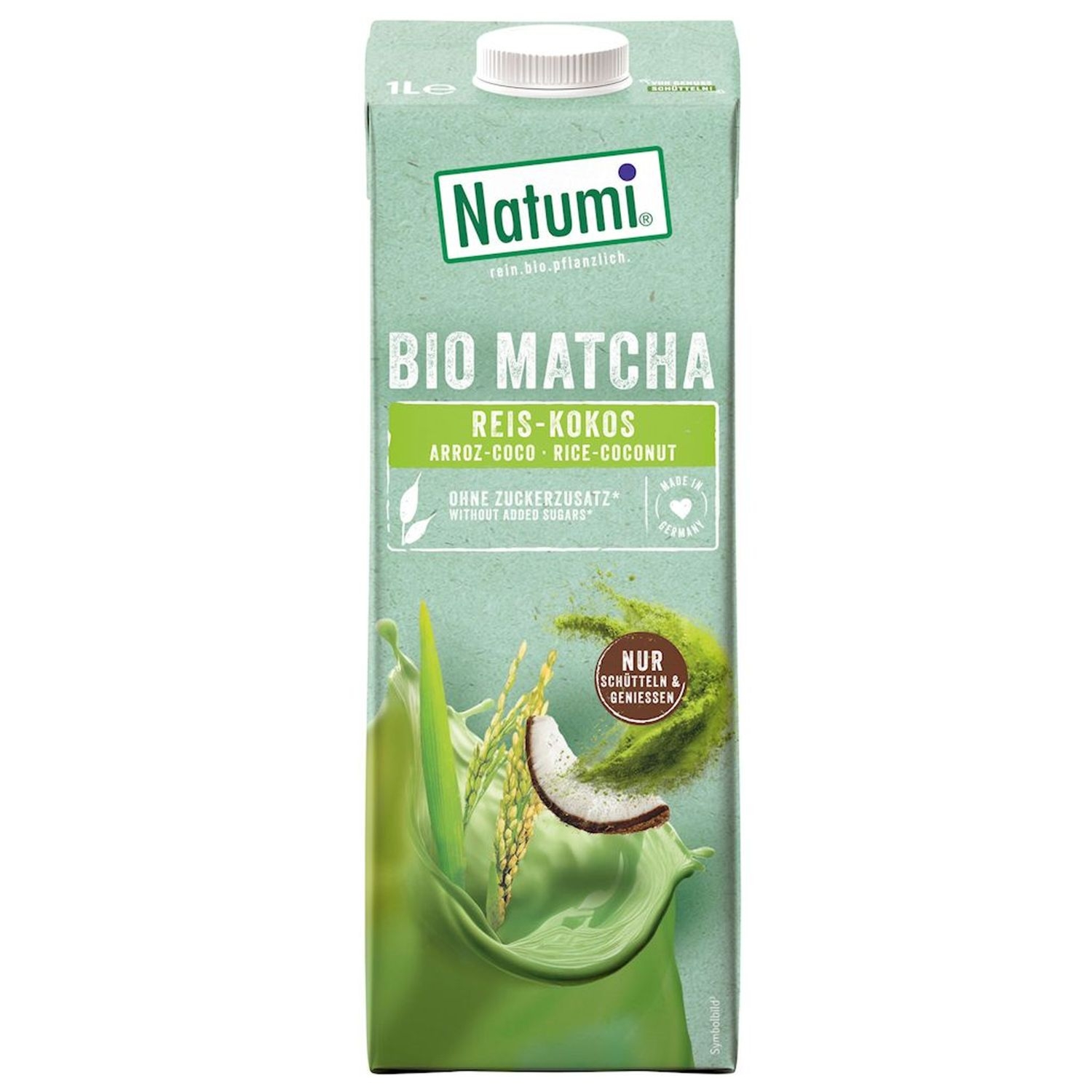 Napój Ryżowo-Kokosowy z Matchą Bez Dodatku Cukru BIO 1 L - Natumi