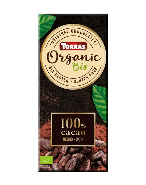 Czekolada Gorzka 100% Kakao Bez Dodatku Cukru BIO 100 g - Torras