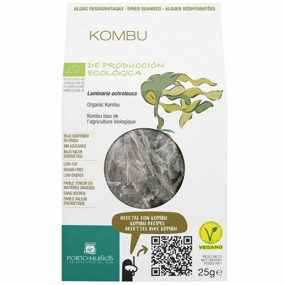 Algi Morskie Kombu Suszone Bio 25 g - Porto Muinos