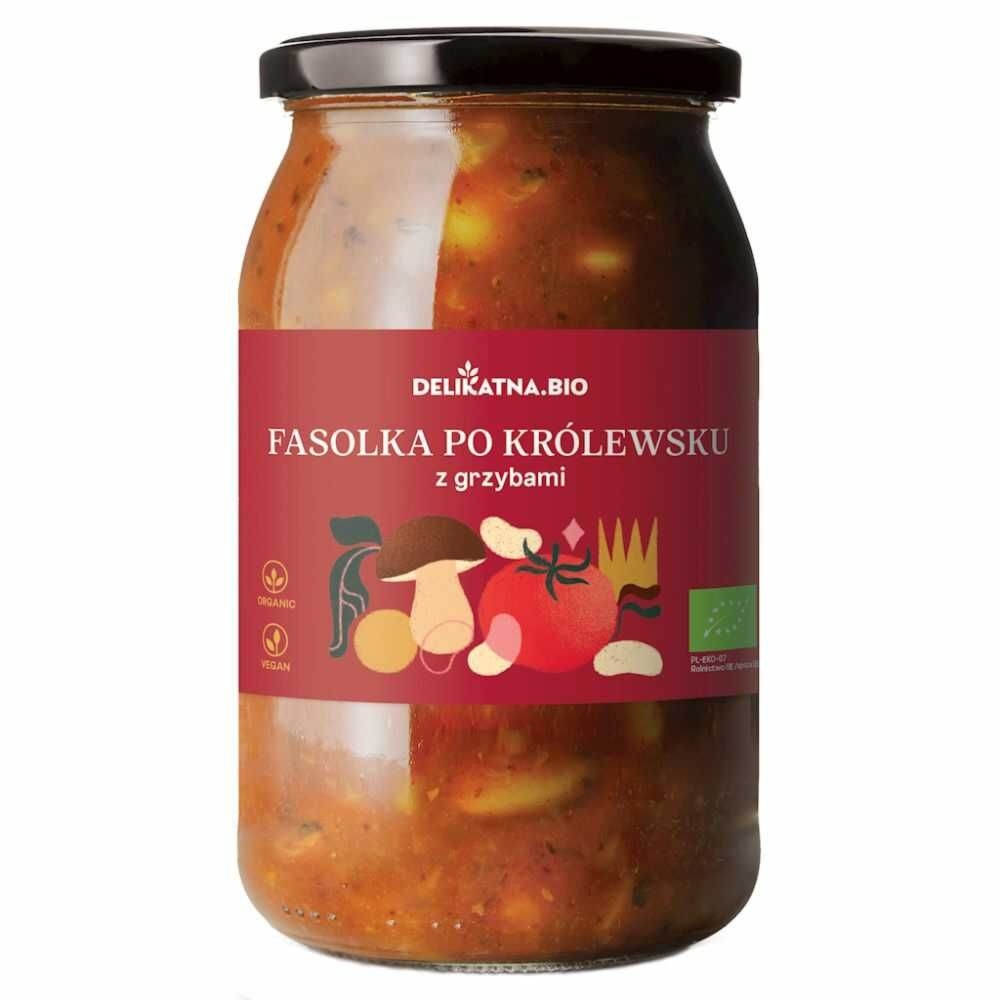 Fasolka po Królewsku z Grzybami Bio 900 ml - Delikatna.Bio