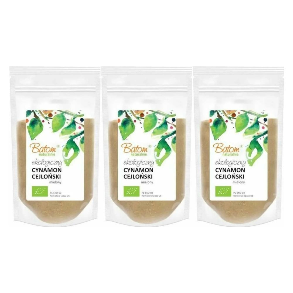 3 x Cynamon Cejloński Mielony BIO 40 g - Batom
