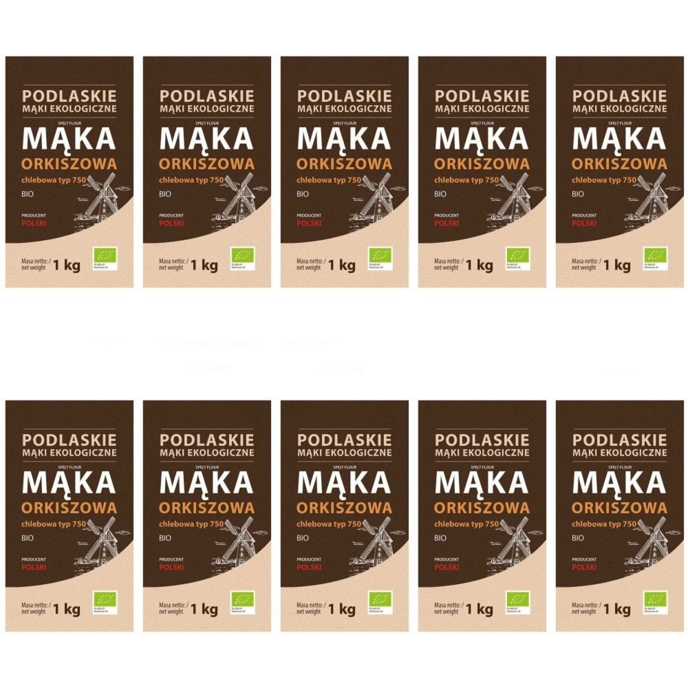 10 x Mąka Orkiszowa Chlebowa Bio 1 kg TYP 750 - BioLife