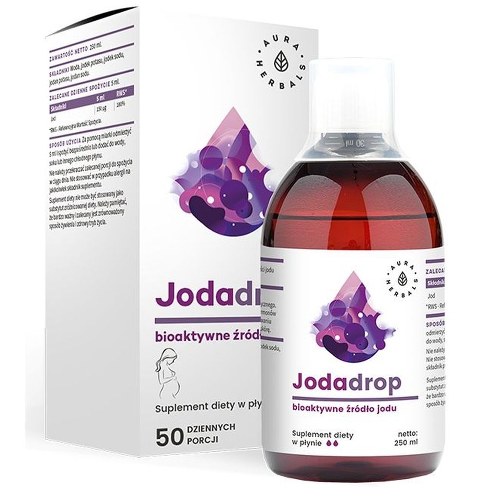 Zdjęcia - Witaminy i składniki mineralne Aura JodaDrop 250 ml -  Herbals 