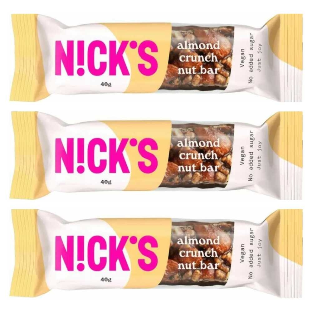 3 x Baton z Migdałami i Czekoladą 40 g - Nicks 