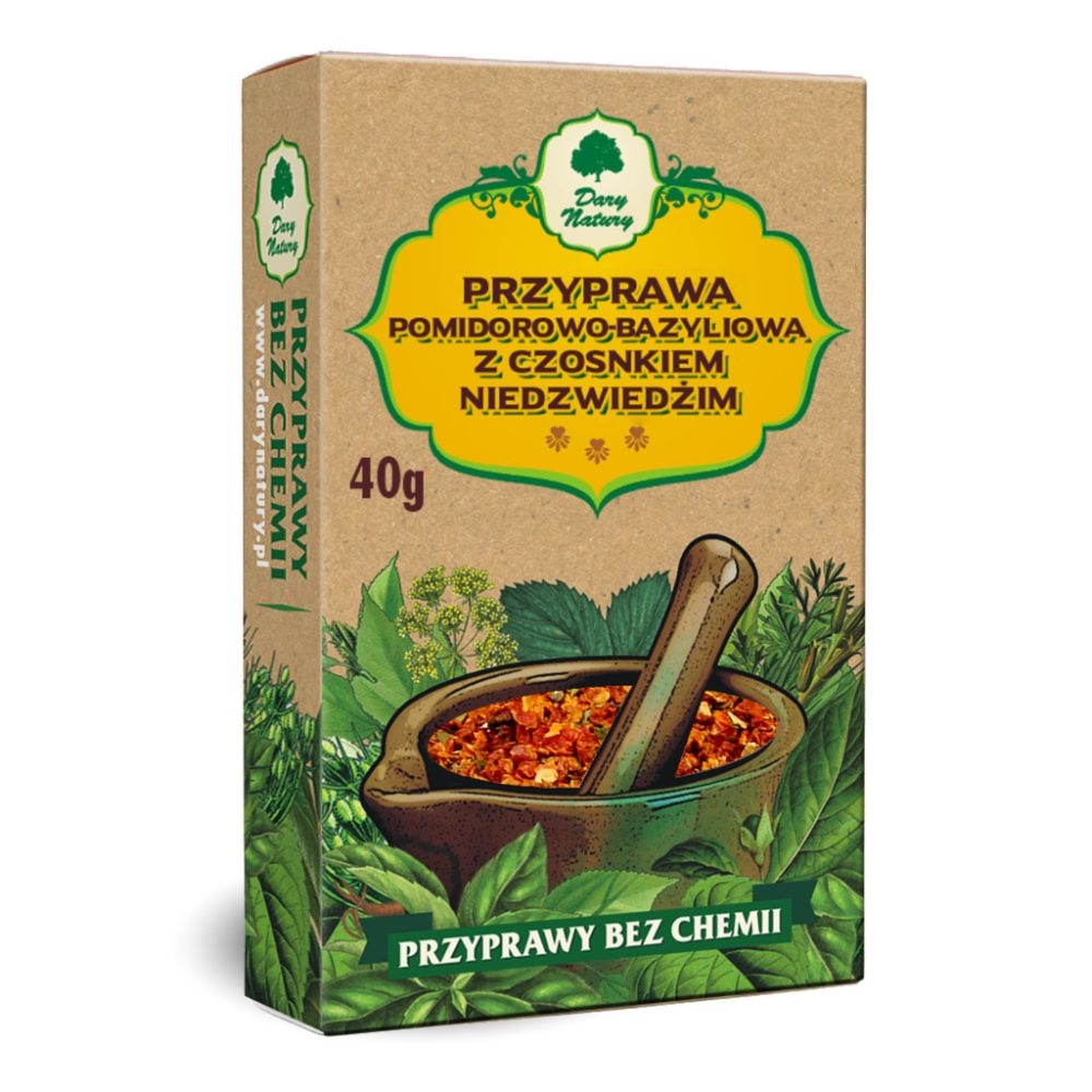 Przyprawa Pomidorowo - Bazyliowa z Czosnkiem Niedźwiedzim 40 g - Dary Natury