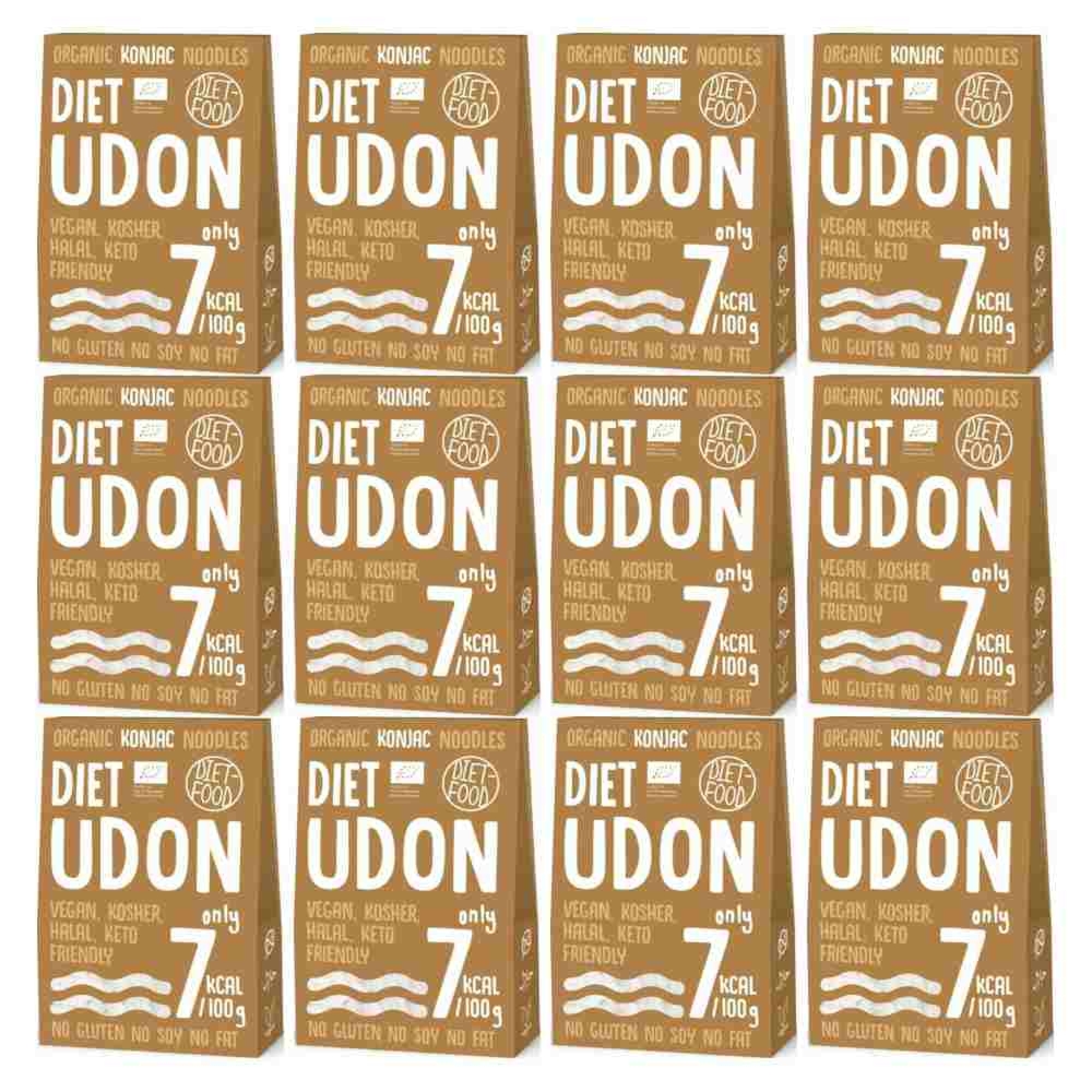 12 x Makaron Shirataki Konjac Udon Bio 385 g (300 g) - Diet-Food