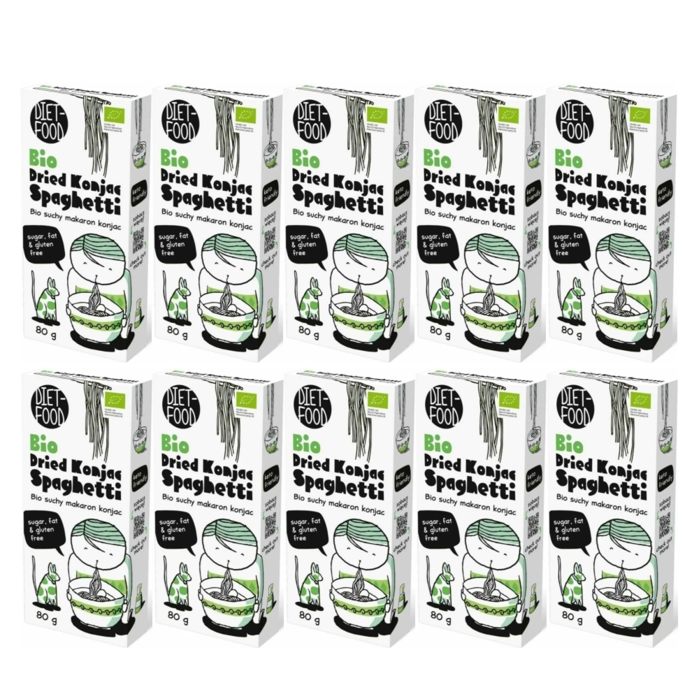 10 x Makaron Konjac Suchy Bio Spaghetti 80 g - Diet-Food