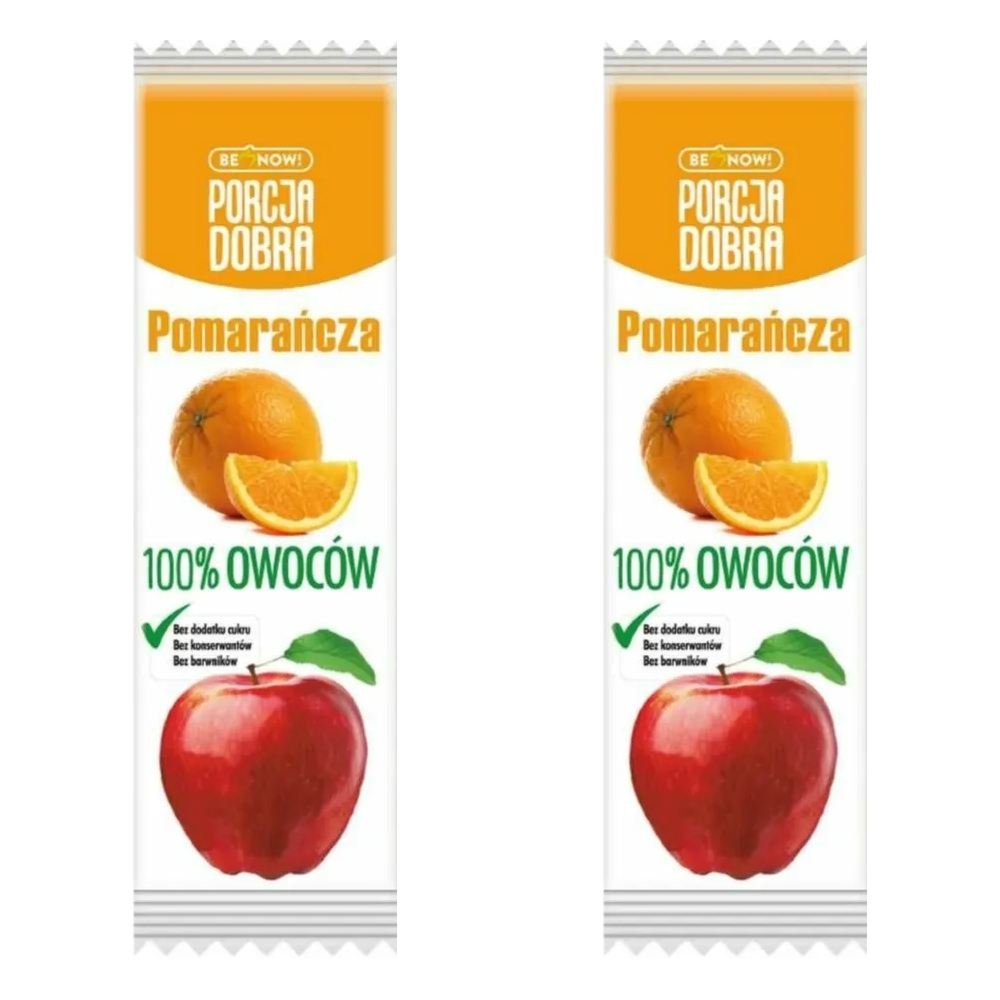 2 x Przekąska Jabłko and  Pomarańcza Bez Dodatku Cukru 16 g - Porcja Dobra