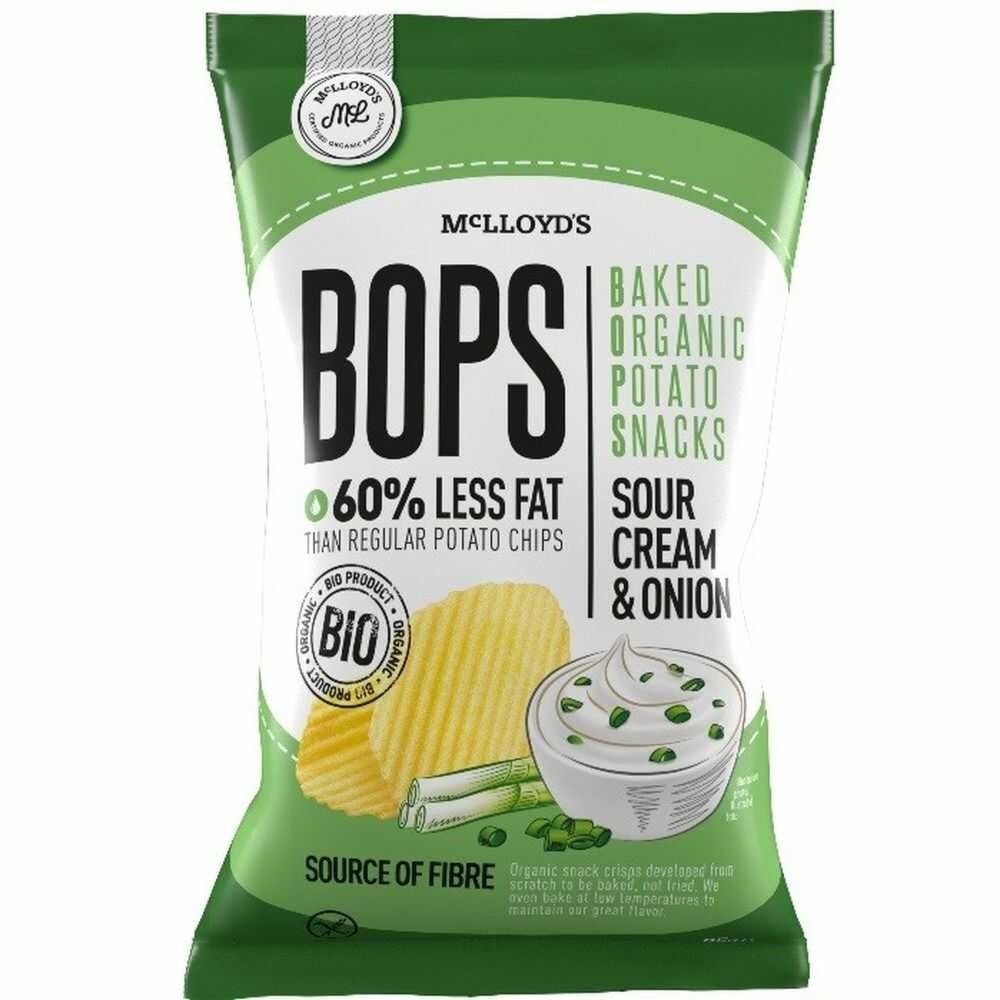Chipsy Ziemniaczane o Smaku Kwaśnej Śmietany i Cebuli Bio 85 g - McLloyd's