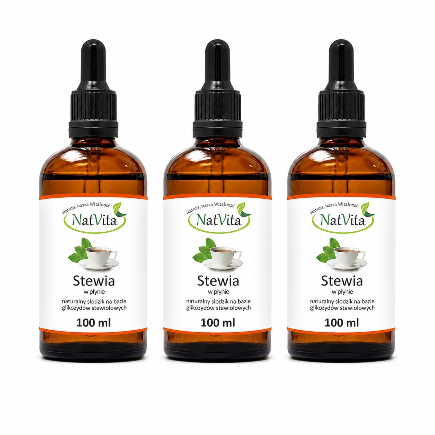 3 x Stewia w Płynie 100 ml - Natvita
