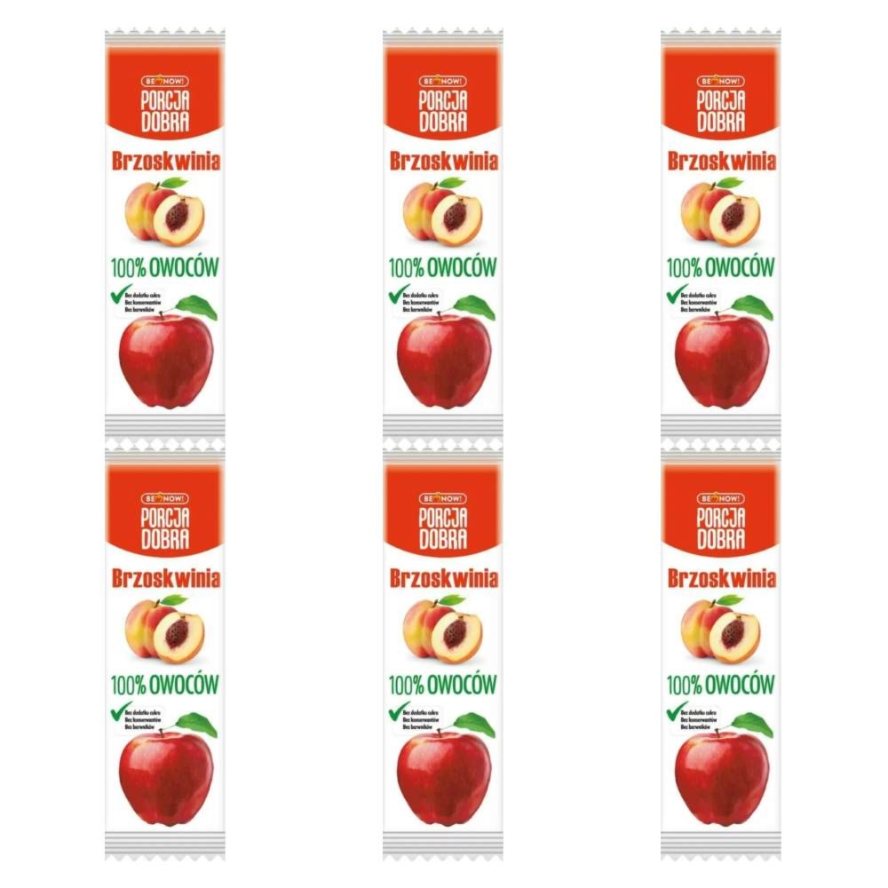 6 x Przekąska Jabłko and Brzoskwinia Bez Dodatku Cukru 16 g - Porcja Dobra