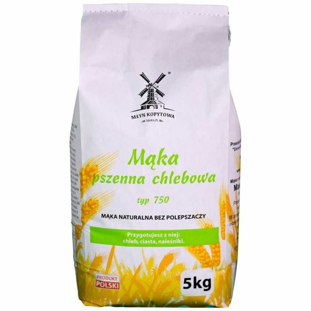 Mąka Pszenna Chlebowa Typ 750 5 kg - Młyn Kopytowa
