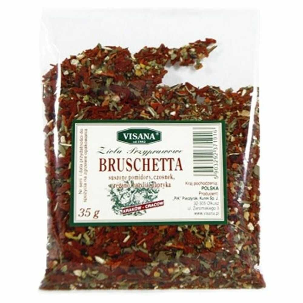 Przyprawa Bruschetta (Suszone Pomidory, Czosnek, Oregano, Bazylia, Papryka) 35 g - Visana