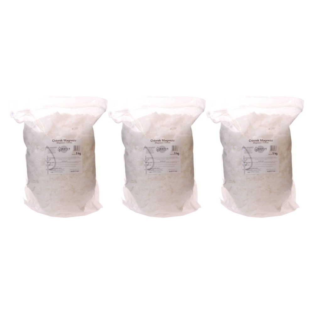 3 x Chlorek Magnezu Sześciowodny Płatki 5 kg Natur Planet