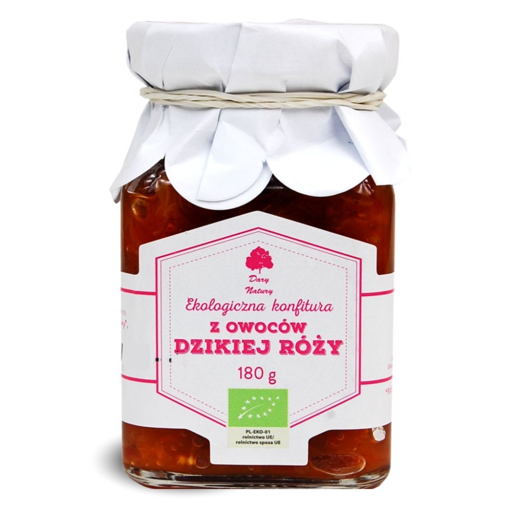 Konfitura z Owoców Dzikiej Róży EKO 180 g - Dary Natury