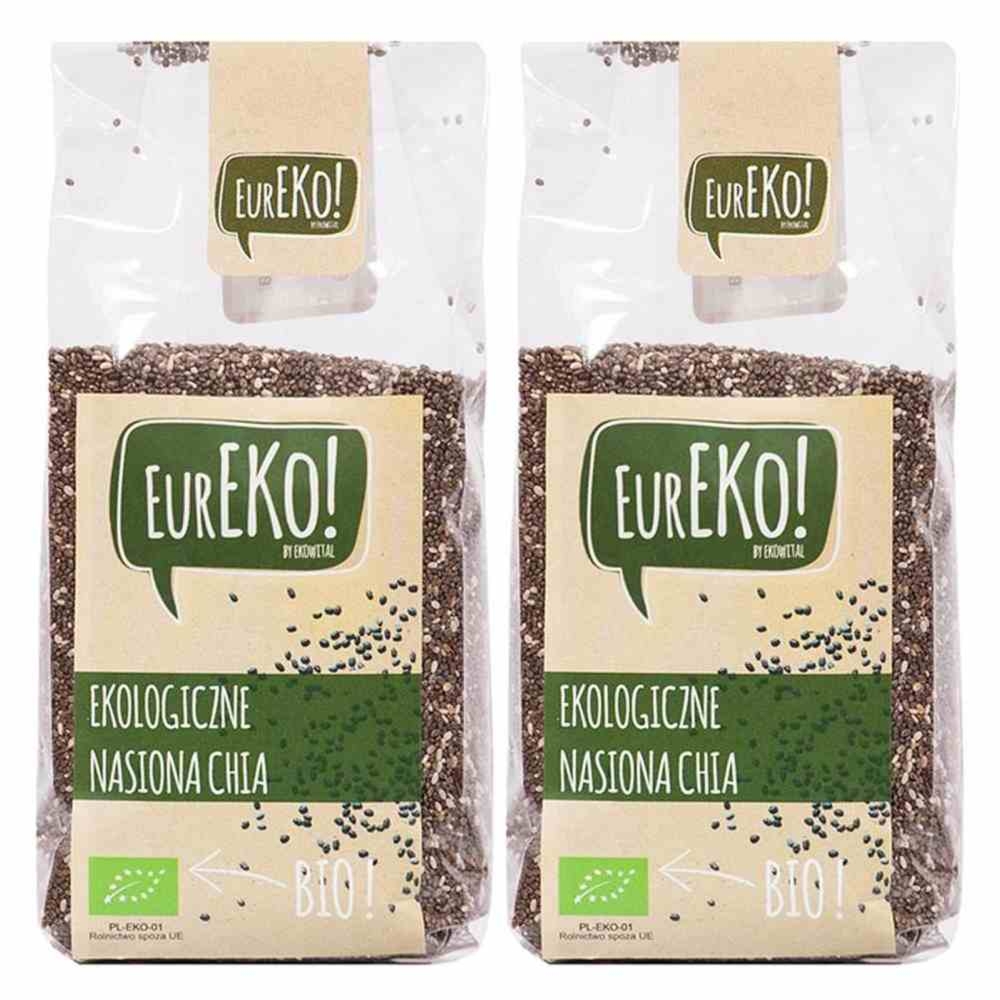 Nasiona Chia 400 g Bio - Zestaw 2 x Nasiona Chia Bio 200 g - Eureko - Szałwia Hiszpańska Eko