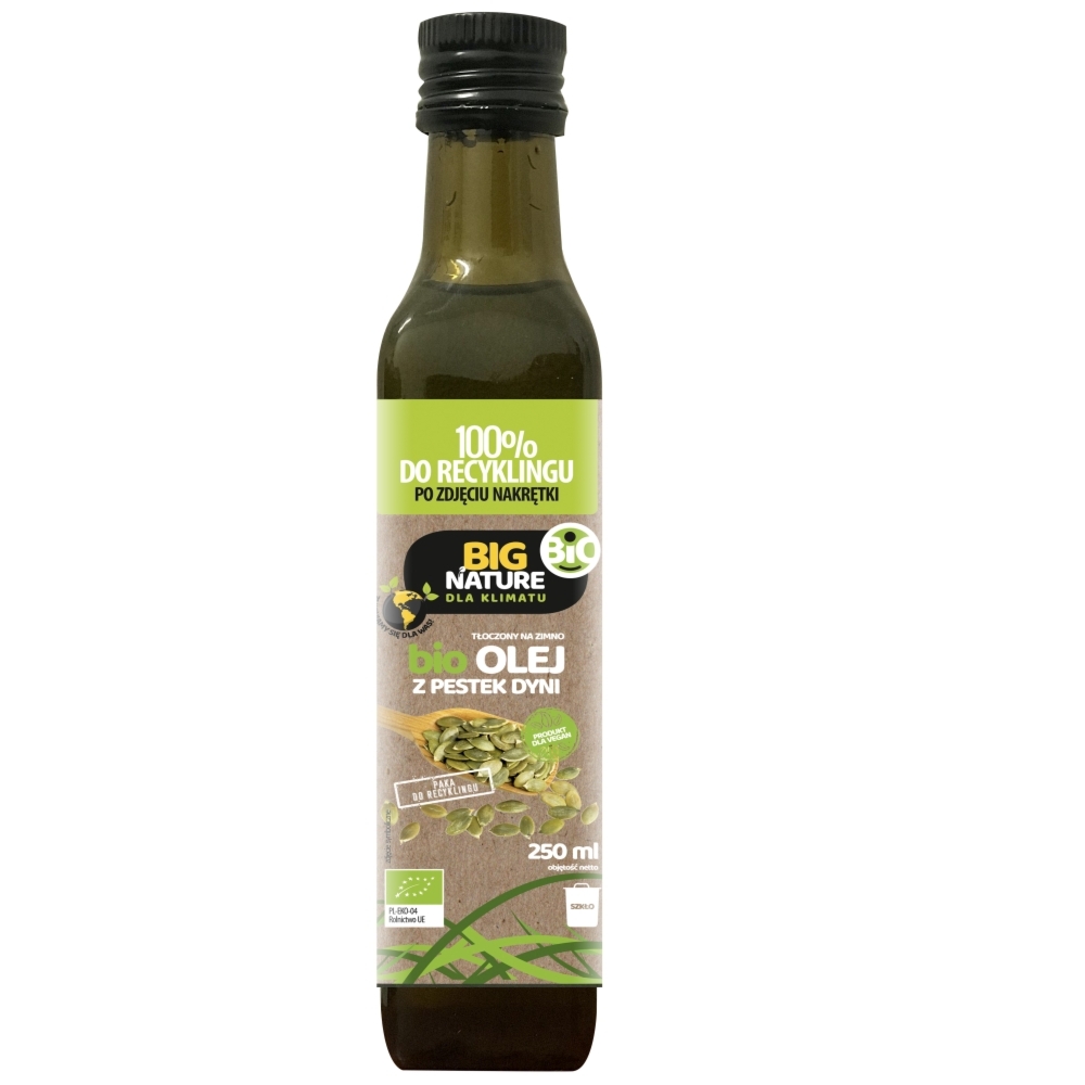 Olej z Pestek Dyni Bio Tłoczony Na Zimno 250 ml - Big Nature