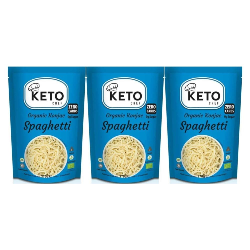 3 x Makaron Keto (Konjac Typu Noodle Spaghetti) Bio 270 g (200 g) - Keto Chef