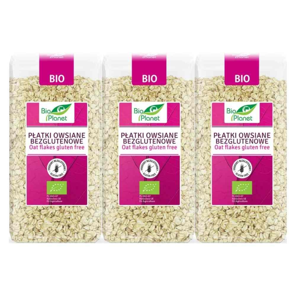3 x Płatki Owsiane Bezglutenowe Bio 300 g - Bio Planet