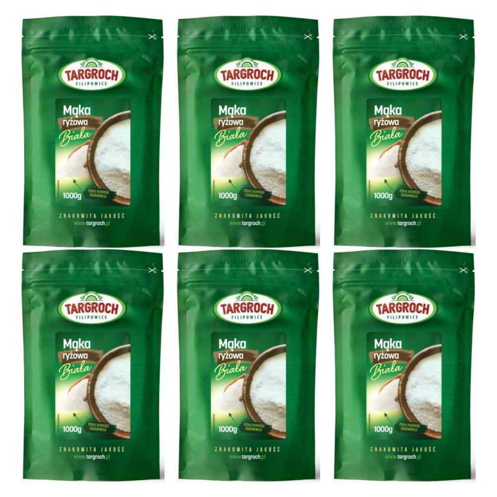 6 x Mąka Ryżowa Biała 1 kg - Targroch