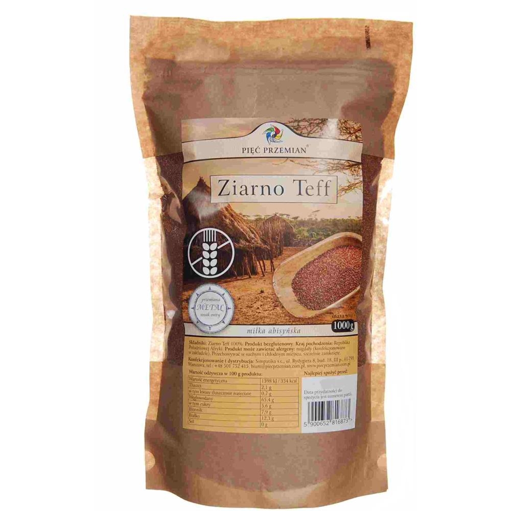 Ziarno TEFF Miłka Abisyńska 1000 g - Pięć Przemian