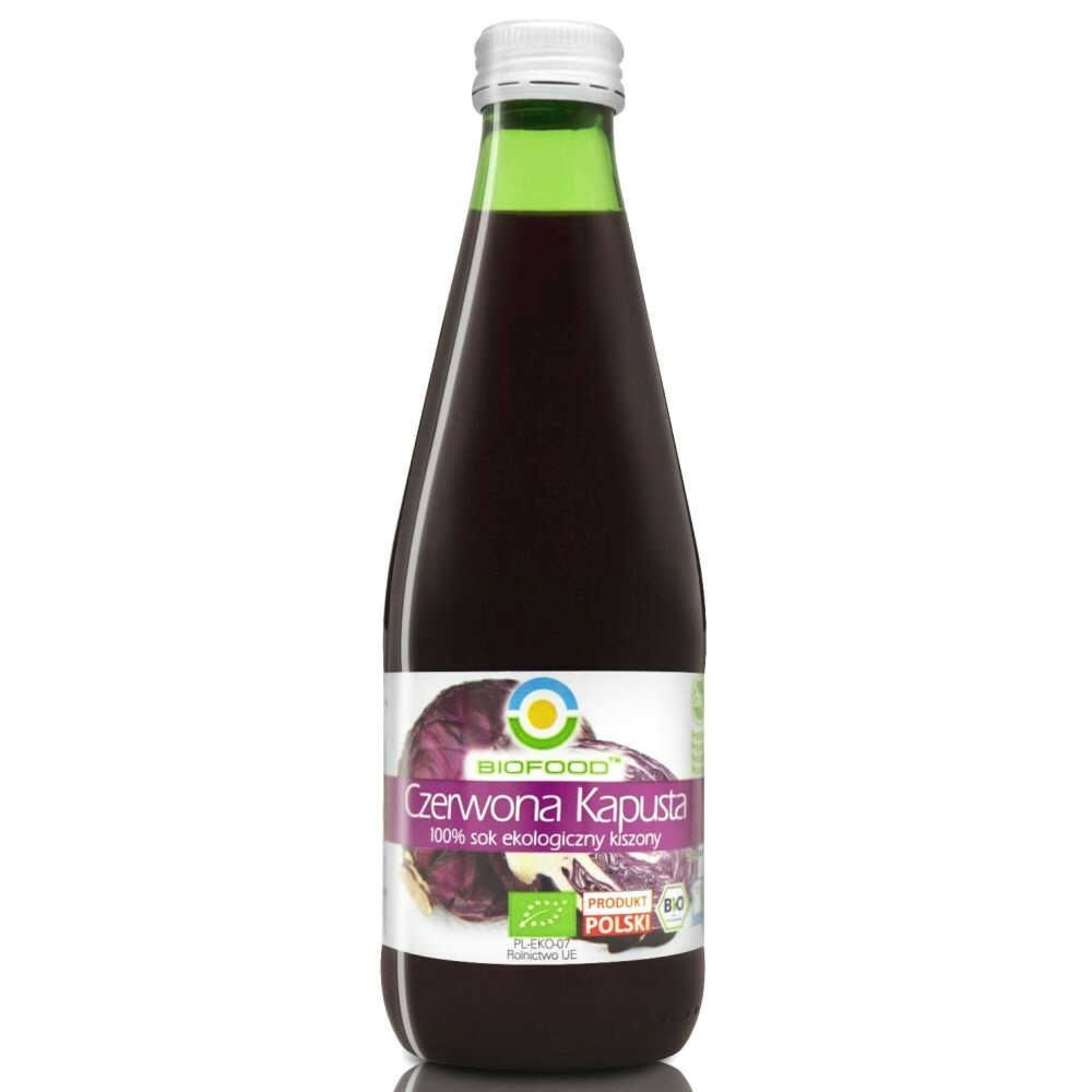 Sok z Czerwonej Kapusty Kiszonej Bio 300 ml - BioFood