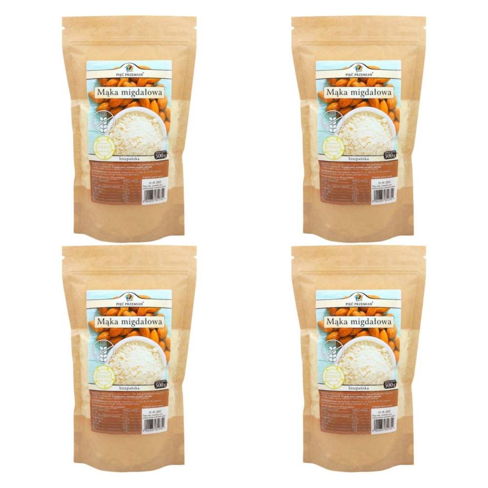 4 x Mąka Migdałowa Bezglutenowa 500 g Pięć Przemian