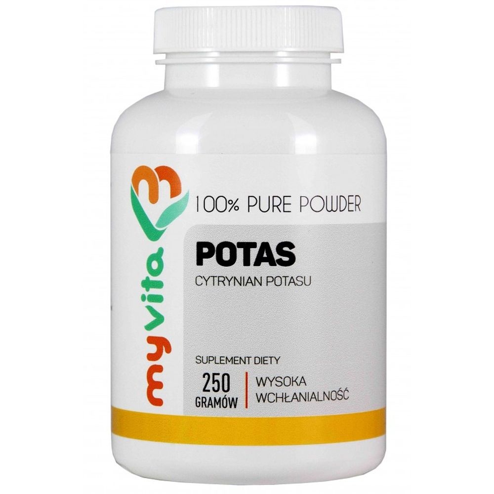 Фото - Вітаміни й мінерали Potas Proszek  250 g - MyVita(Cytrynian Potasu)
