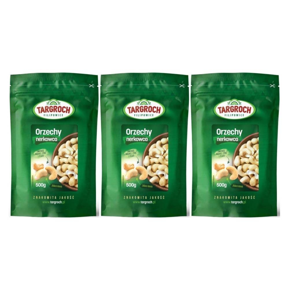 Zestaw 3 x Orzechy Nerkowca 500 g - Targroch