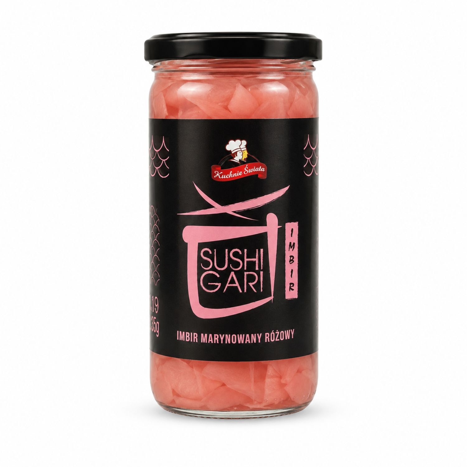 Imbir Marynowany Różowy Amazu Shoga 250 g (130 g) - Kuchnie Świata