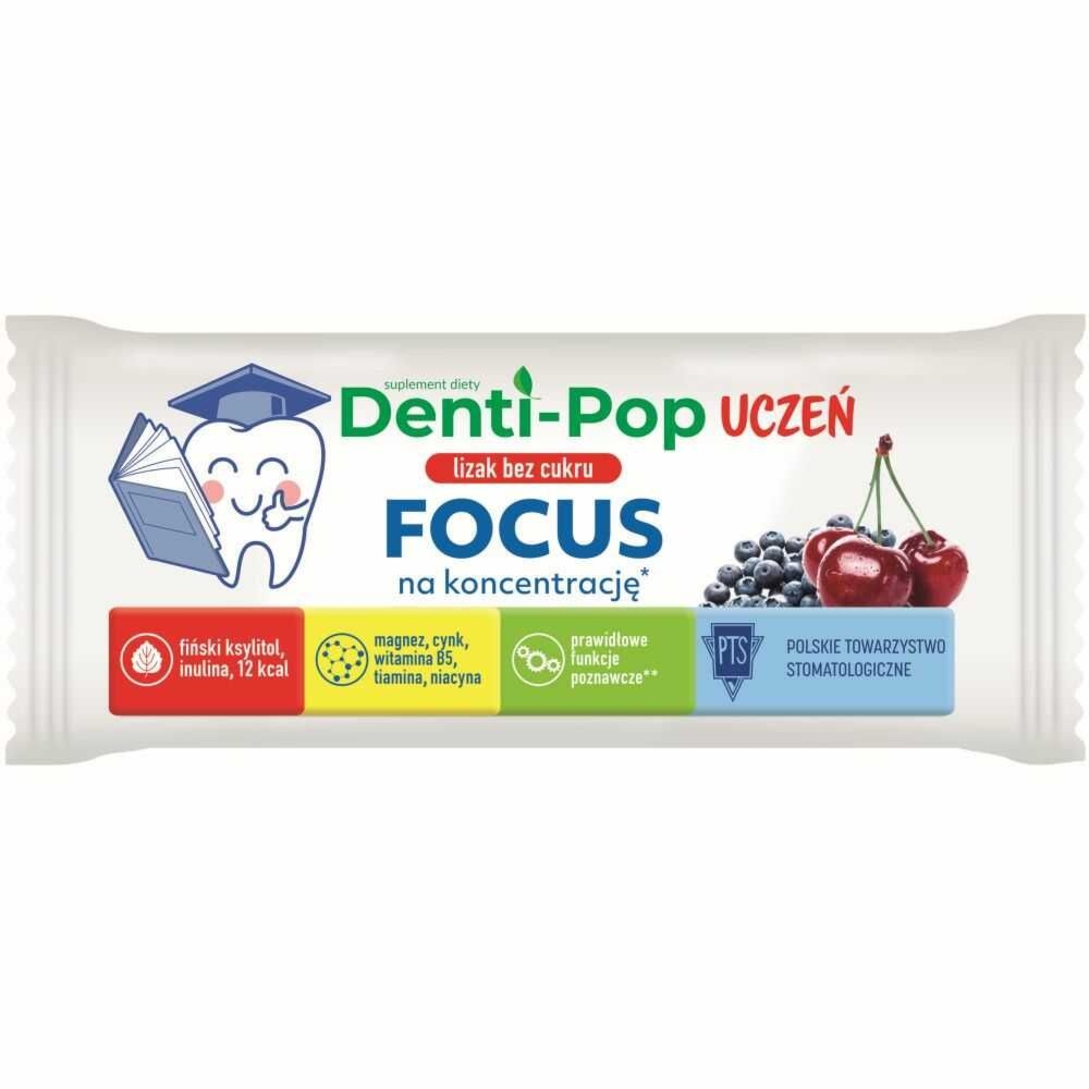 Lizak Bez Dodatku Cukru FOCUS 6 g - Denti-Pop Uczeń (data: 30.08.2026)