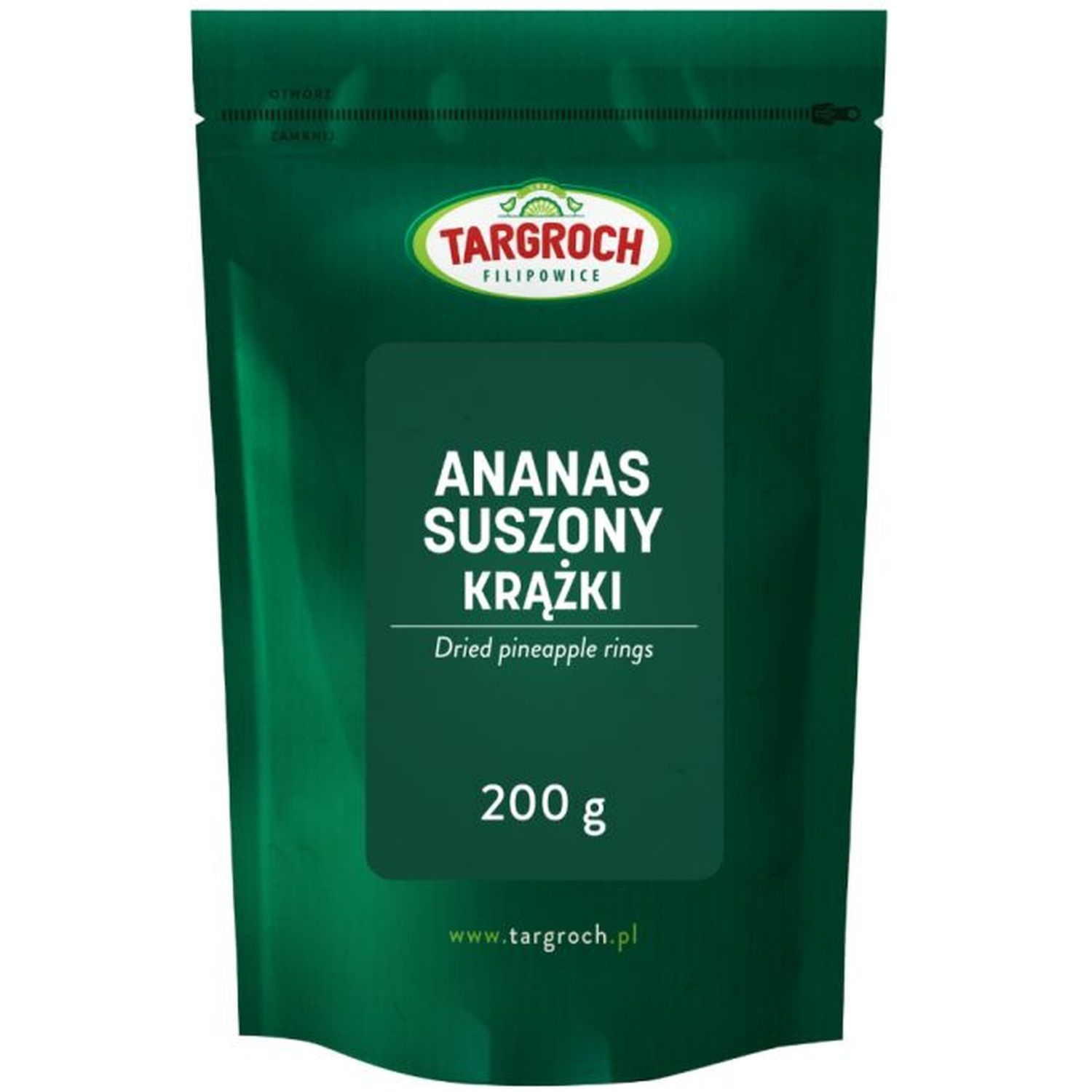 Ananas Suszony Krążki 200 g - Targroch