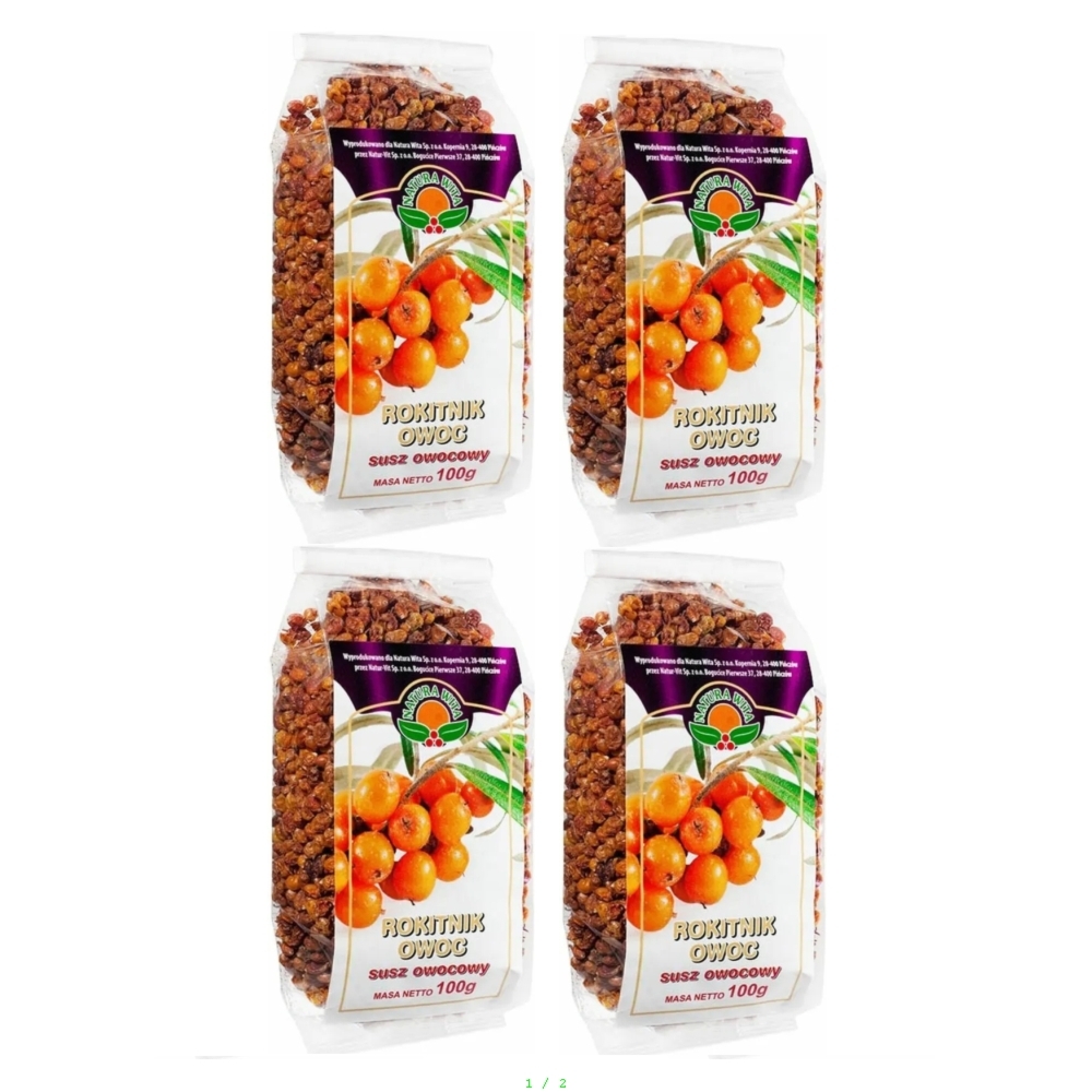 4 x Rokitnik Owoc Suszony 100 g - Natura Wita