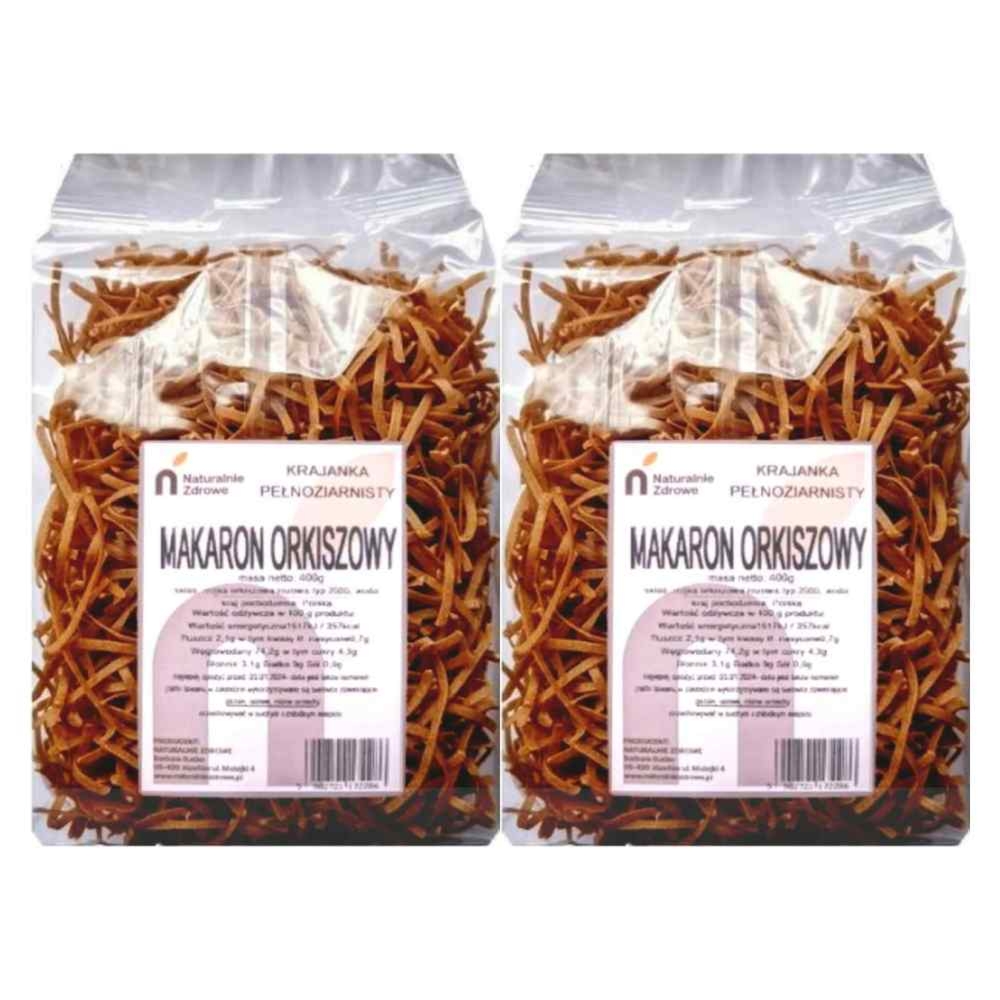 2 x Makaron Orkiszowy Pełnoziarnisty Krajanka 400 g - Naturalnie Zdrowe