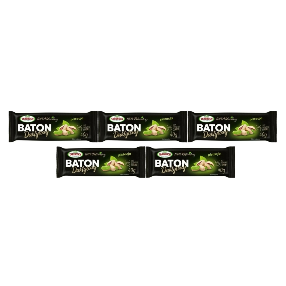5 x Baton Daktylowy z Pistacją 40 g - Targroch