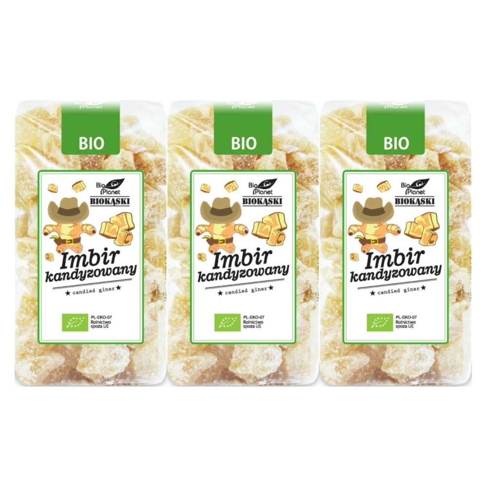 3 x Imbir Kandyzowany Bio 400 G - Bio Planet
