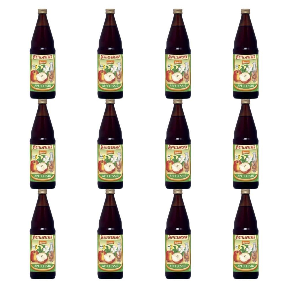 12 x Niepasteryzowany Ocet Jabłkowy Niefiltrowany Bio 750 ml Demeter