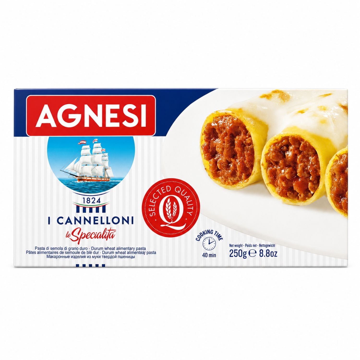 Makaron Cannelloni z Pszenicy Durum 250 g - Agnesi
