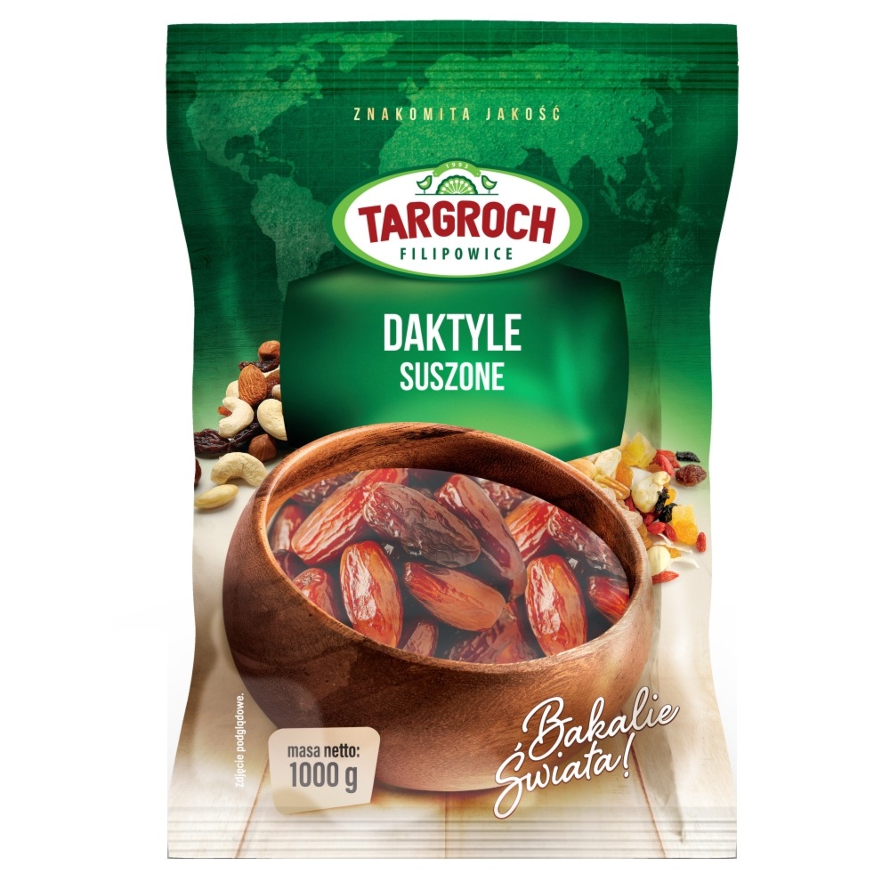 Daktyle Suszone Bez Pestek 1 kg Flowpack - Targroch