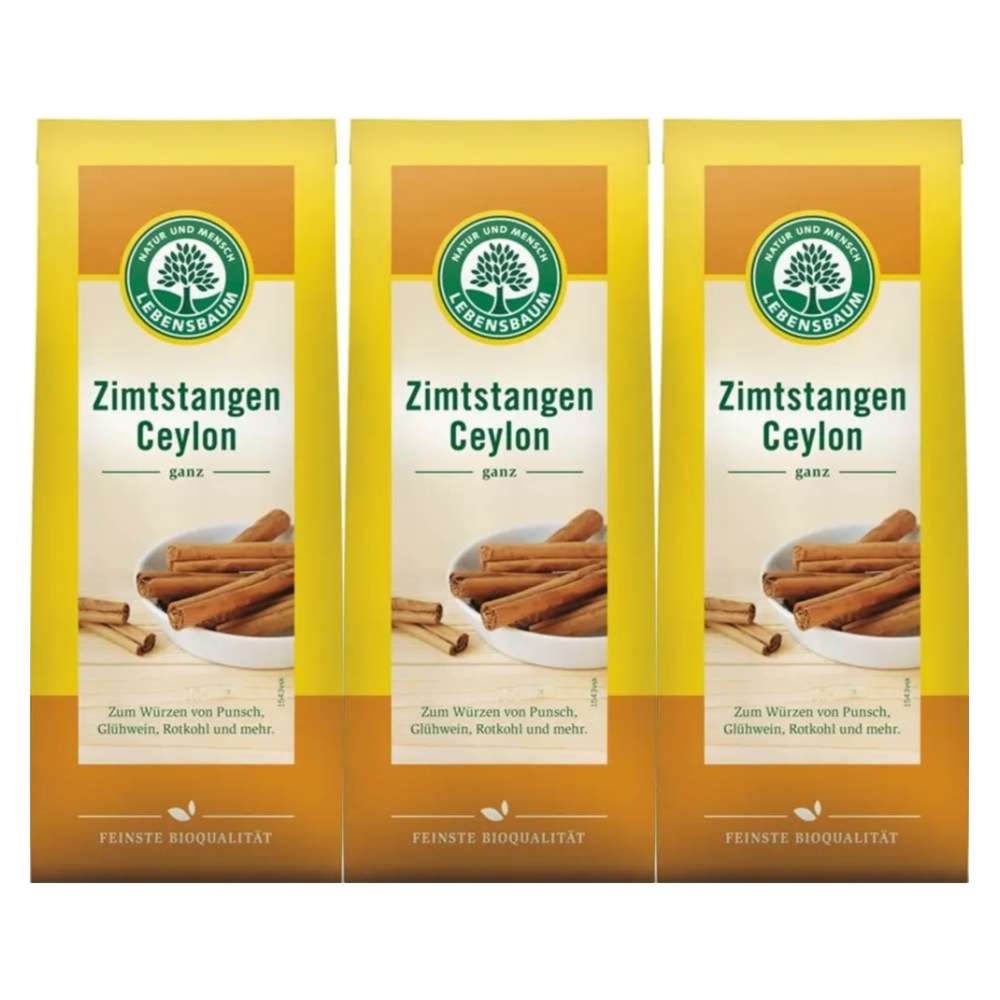 3 x Cynamon Cejloński Laska Bio 6 Sztuk - Lebensbaum