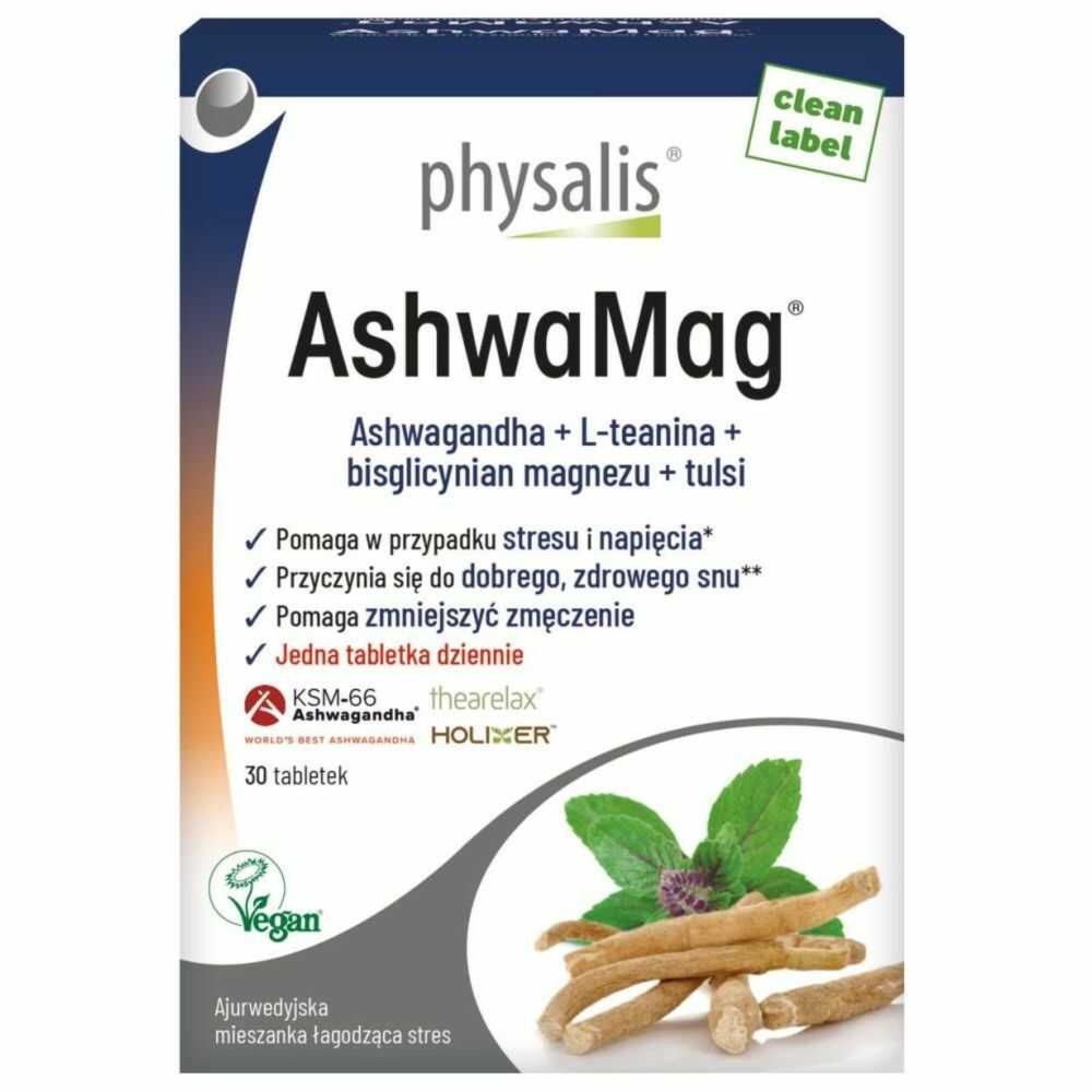AshwaMag (Ashwagandha+ Magnez) 30 Tabletek - Physalis