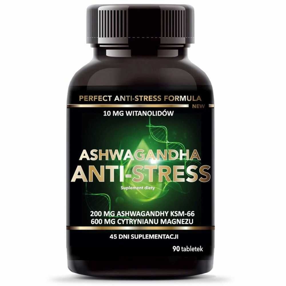 Zdjęcia - Witaminy i składniki mineralne Ashwagandha Anti - Stress 90 Tabletek - Intenson