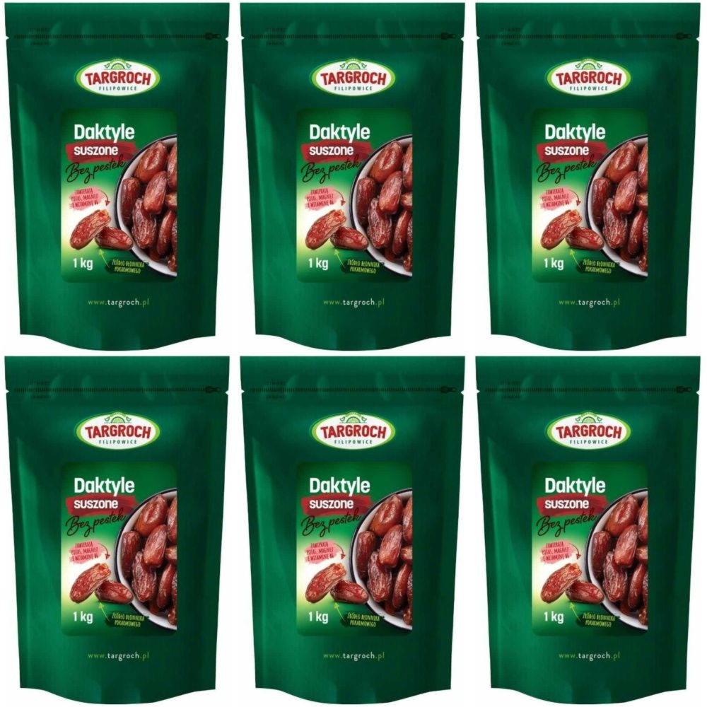 Zestaw 6 x Daktyle Suszone Bez Pestek 1 kg - Targroch