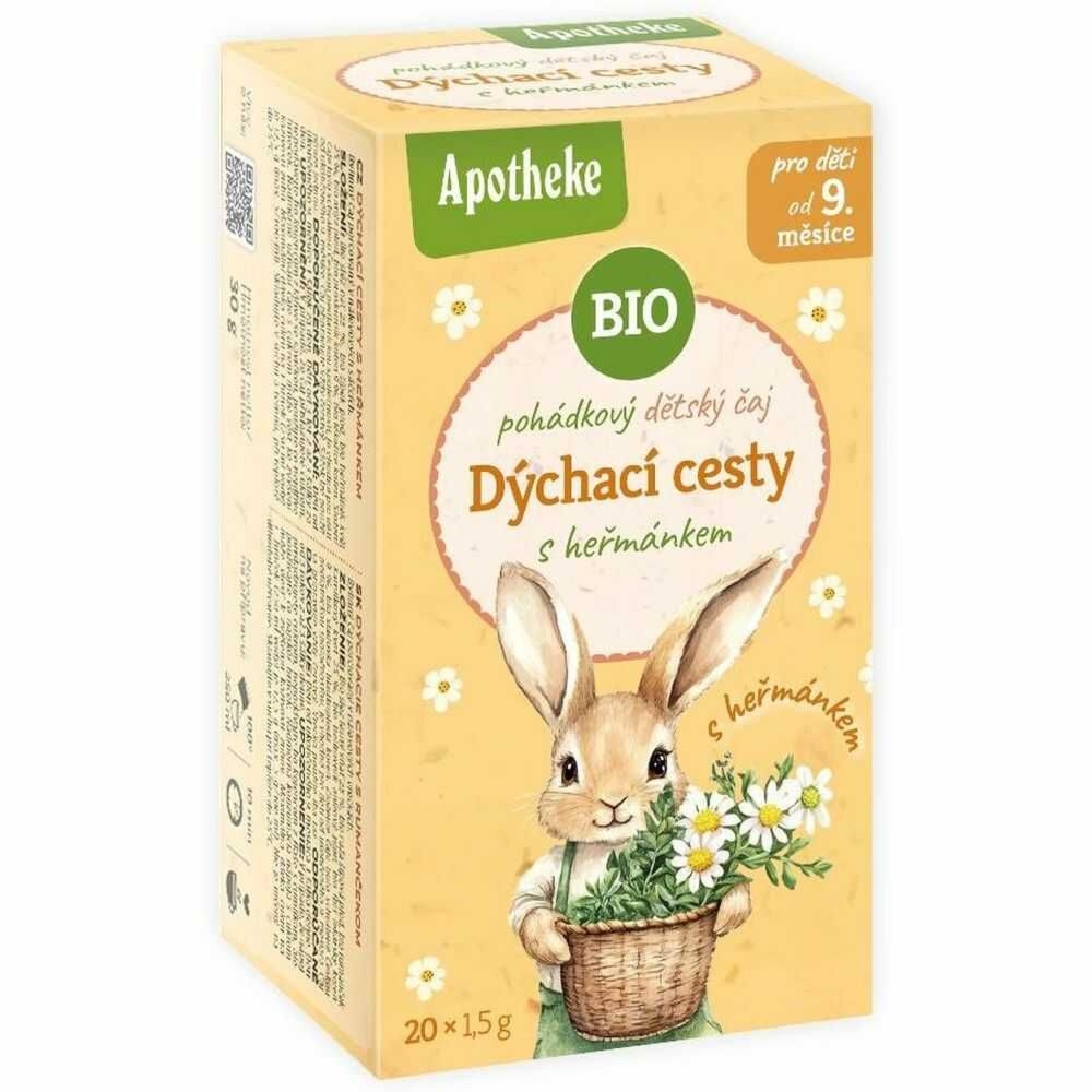 Herbatka Dla Dzieci Ślaz Dziki, Dzika Róża, Rumianek, Prawoślaz Bio 30 g (20x1,5 g) - Apotheke