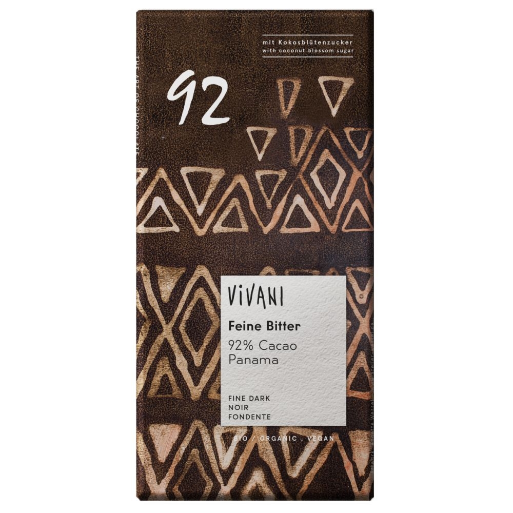 Czekolada Gorzka 92% Bio 80 g - Vivani