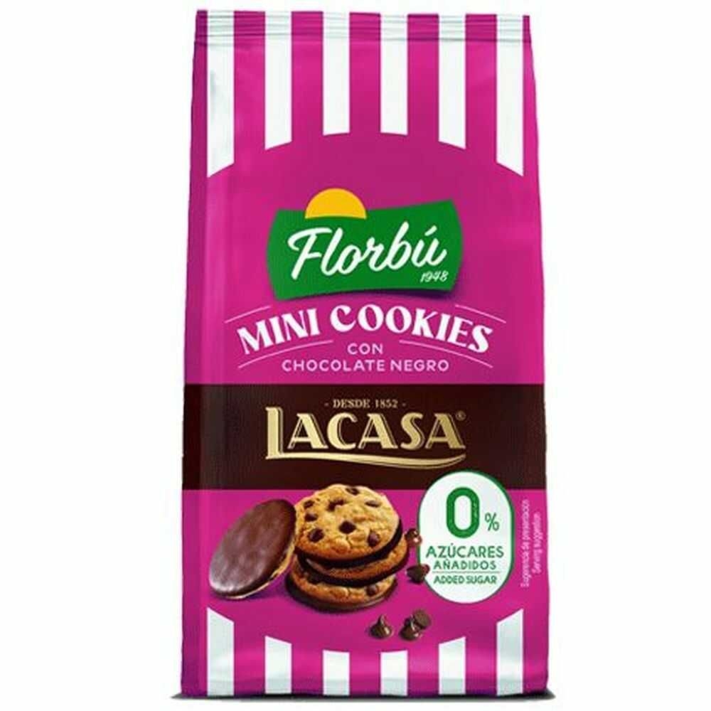 Mini Ciastka z Kawałkami Czekolady w Polewie Czekoladowej Gorzkiej Bez Dodatku Cukru 80 g - Florbu
