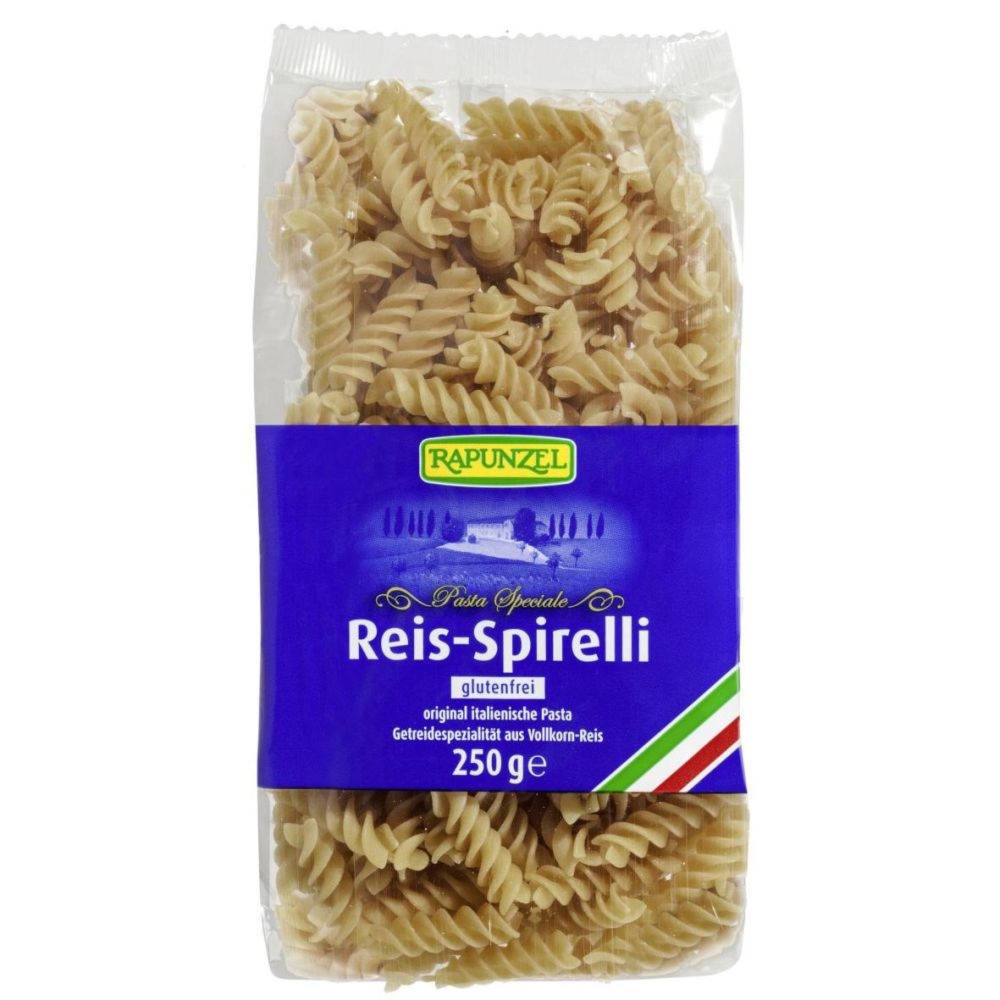 Makaron Ryżowy Razowy Świderki Spirelli Bezglutenowy Bio 250 g - Rapunzel