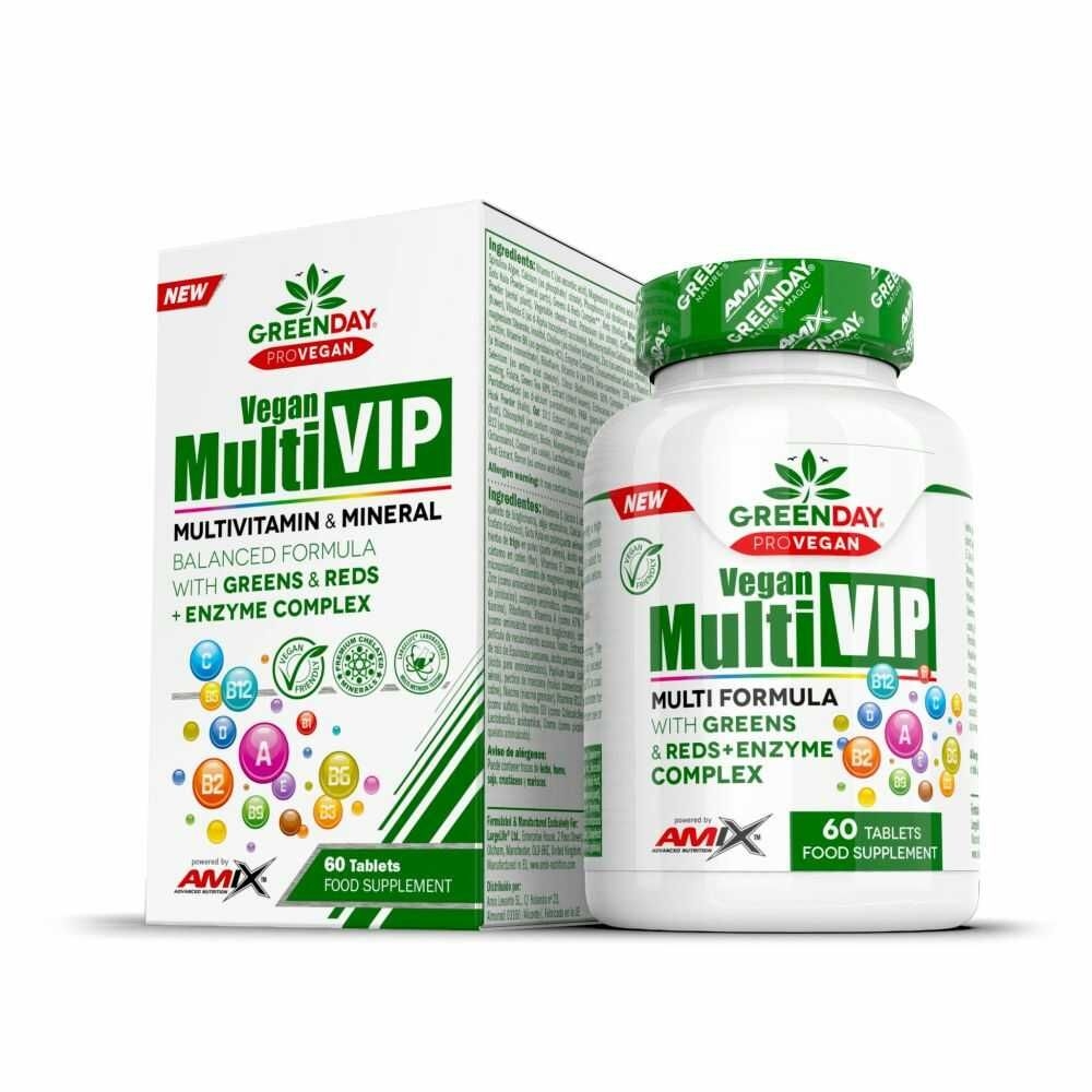 Zdjęcia - Witaminy i składniki mineralne Amix ProVEGAN Vegan Multi VIP Box 60 Tabletek - GreenDay 