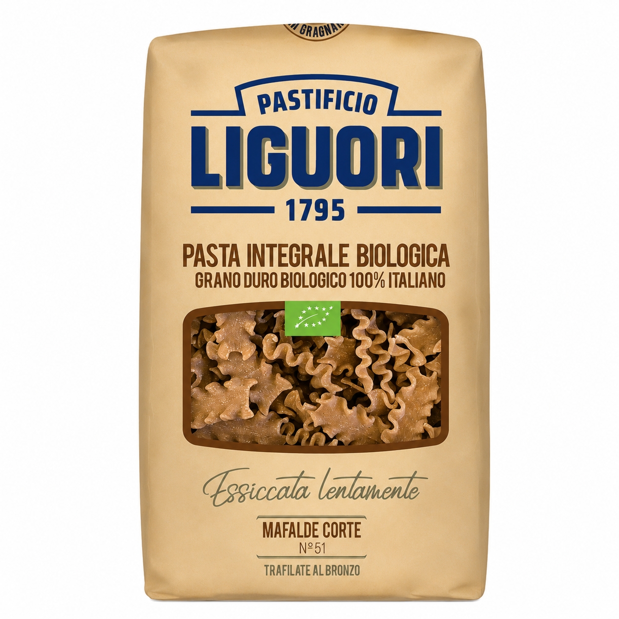 Makaron Pełnoziarnisty z Pszenicy Durum Mafalde Corte nr 51 BIO 500 g Liguori